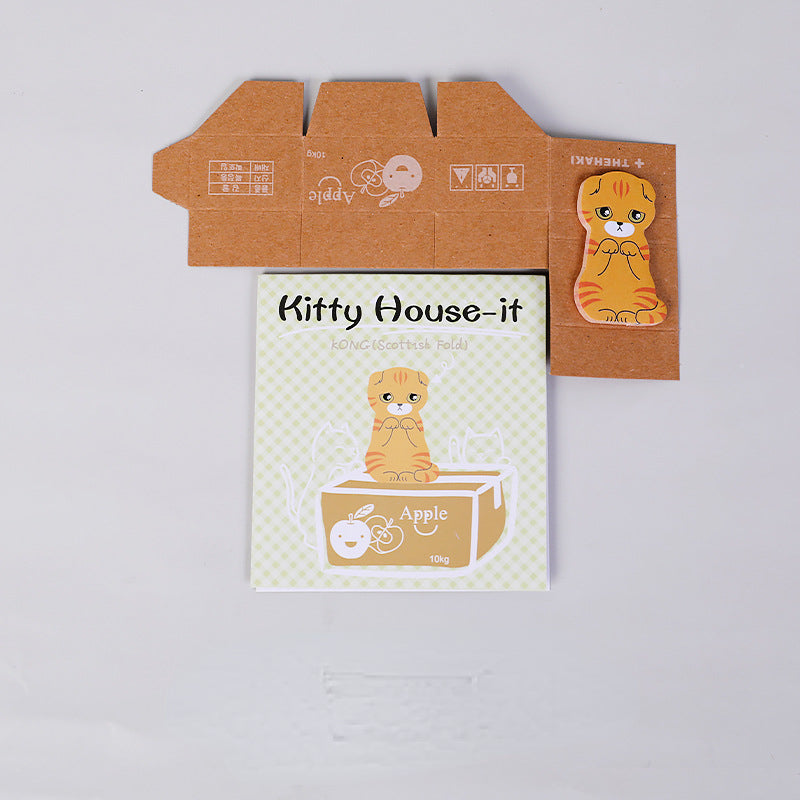 Wholesale Paper Carton Cute Carton Cat Note Book Note Sticker